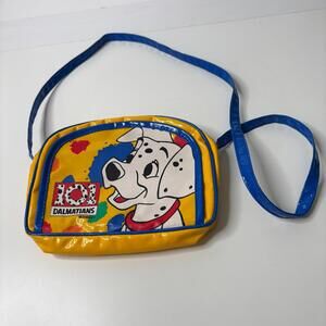 Vintage 90s Disney 101 Dalmatians Vinyl Shoulder Bag Kids Purse Colorful Dog VTG